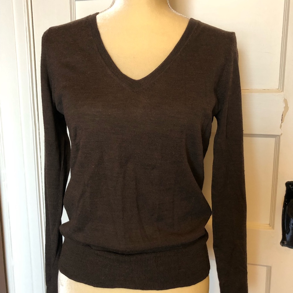 Club Monaco Brown Sweater Marino Wool